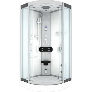 AcquaVapore Dampfdusche Duschtempel Sauna Dusche Duschkabine D46-00T2-EC 80x80 cm mit 2K Scheiben Versiegelung