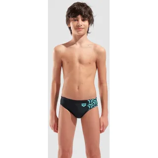 Badehose Slip Jungen arena Kikko V Print - Black-water - 128