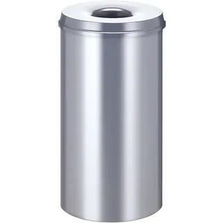 V-Part Feuerlöschender Papierkorb 50 l Silber