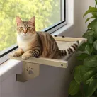 Katzen Hängematte für Fensterbank - Liegematte Fensterplatz Katzenliege - Fensterbankliege für bis zu 14 kg - Katzenbett