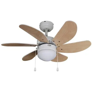 LINDBY Minja 80 cm Deckenventilator Weiß