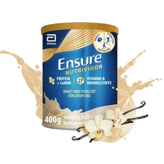 Ensure NutriVigor Vanille Shake – 1 x 400 g – Nahrungsergänzungsmittel mit CaHMB, Proteinen und 27 Vitaminen und Mineralstoffen – Für eine gesunde, ausgewogene Ernährung