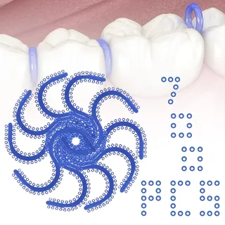 Dental Orthodontische Braces Separator - Elastische Orthodontische Ligatur Krawatten O Ring Gummiband für Zähne, Latexfrei (700 PCS)
