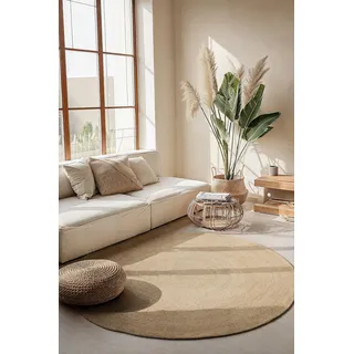 HANSE HOME Teppich Rangpur Rund – Natur, Wohnzimmer, Flur, Boho, Skandi,