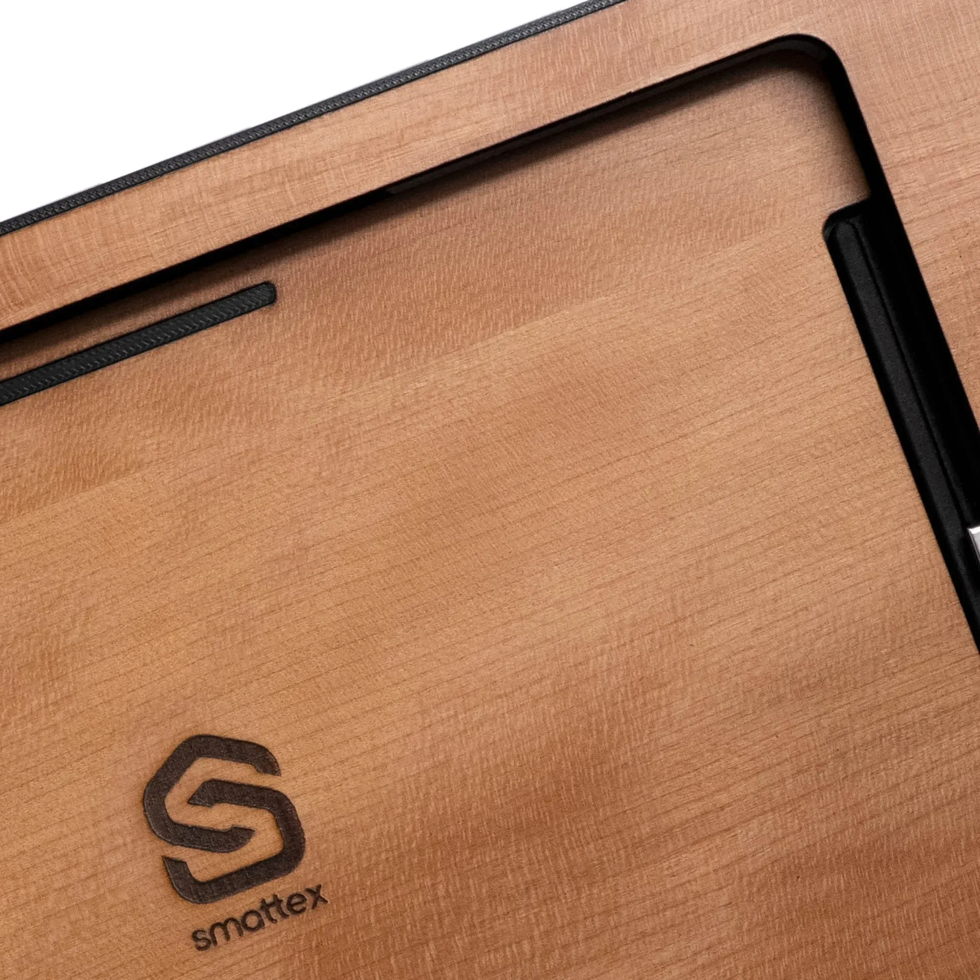 smattex Wand-Tablet – Android Smart Home Steuerzentrale für Home Assistant, Alexa, Homey & Co. - Kirschbaum (lackiert)