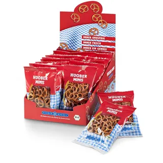 Huober Bio Mini Brezel, kleine Brezelchen im Portionsbeutel, 20 x 40 g, 800 g