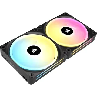 Corsair iCUE LINK QX140 RGB Starter Kit, schwarz, LED-Steuerung, 140mm, 2er-Pack