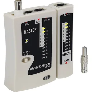 BASETECH Kabeltester BT-200 BT-200 Geeignet für RJ-45, RJ-11, BNC
