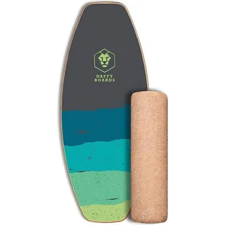 Daffy Boards Allrounder Balance Board Set mit Korkrolle - Design: Stripe Black