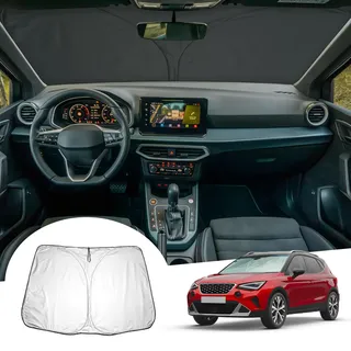 GAFAT Seat Arona FR/Facelift 2017-2024 2025 Sonnenschutz Frontscheibe Innen, Seat Arona Windschutzscheibe Sonnenschirm Sonnenblende, Abkühlung, UV Schutz, Seat Arona Zubehör