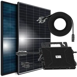 Black Frame BIFACIAL 1144/800W Solaranlage mit 800W Ecoflow Micro Wechselrichter 2 x 440 W