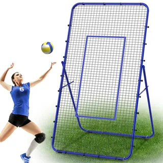 LIANTRAL Volleyball Rebounder Netz, Volleyball-Trainingsgerät mit Schlagzone für Lacrosse Baseball Sportübungen, verstellbares Volleyballnetz für Hinterhof, drinnen und draußen, 2,2 x 1,2 m, Blau