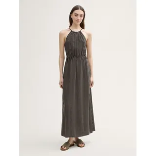 Tom Tailor Denim Damen 1046703 Kleid, 37995-Black Beige Stripe, XS
