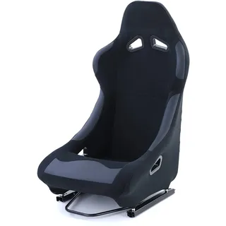 Sportsitz Vollschalensitz Schalensitz Race 1 Stoff Schwarz mit Laufschienen