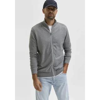 Selected SLHBERG FULL ZIP CARDIGAN NOOS grau