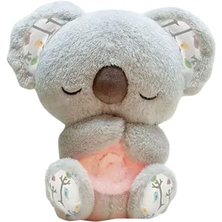 Schlummer Otter Kuscheltier, Schlafotter Schlummerotter Stitch Kuscheltier Schlummer mit Herzschlag Atembewegung und Musik, Geschenke Zur Geburt Baby Erstausstattung Neugeborene (Koalas)