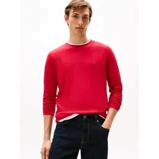 Tommy Hilfiger Langarmshirt »STRETCH SLIM FIT LONG SLEEVE« aus Baumwollstretch, rot