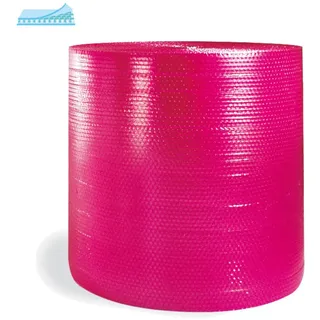gründrucken Luftpolsterfolie, 3-lagig, 600mm breitx50lfm, 100μ, rosa, antistatisch, 1 Rolle