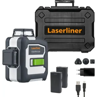 LASERLINER CompactPlane-Laser 3G Pro Dreidimensionaler Laser selbstnivellierend