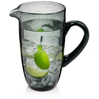 sänger | Wasserkrug London 1,15 L, Glaskaraffe Grau mit Griff, Wasserkaraffe Glas spülmaschinenfest, Krug für Eistee und Wasser, Karaffe, Glaskanne, Wasserflasche Glas transparent | 1150 ml