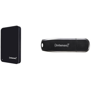 Intenso 6023560 1TB Memory Drive USB 3.0 2.5' External Hard Drive, Mechanische Festplatte & Speed Line, 16GB Speicherstick, USB-Stick 3.2 Gen 1x1, schwarz