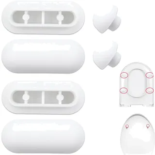 WC Sitzpolster Puffer Stopper Abstandhalter Toilettensitz Dämpfer 6 Stück
