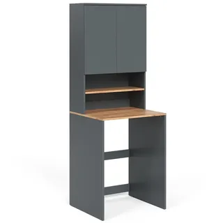 Vicco Waschmaschinenschrank Viktor, Anthrazit/Goldkraft Eiche, 68 x 88.2 cm 2 Teile mit Regal