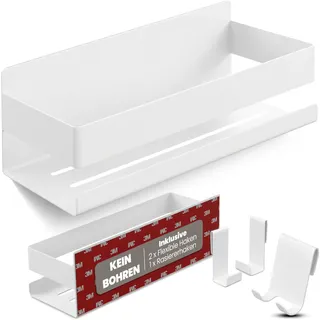 LIEBHEIM Duschablage Ohne Bohren - Badregal - Badezimmer Organizer - Duschregal - Badezimmer Regal - Duschregal Ohne Bohren - Bathroom Organizer - Bad Regal - Duschkorb - Shower Shelf