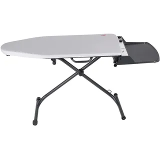 Knittax Bügeltisch Techno AT 1000 | mit Aufblasfunktion (Luftkissen), Ansaugen und Absaugen, Tisch-Heizung, Aluminium-Zink Bügelfläche, 110x42 cm, Silver