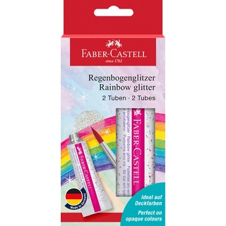 Faber-Castell Glitzer Regenbogen Bastelkleber 2 x 12,0 g