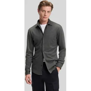 Slim Fit Freizeithemd aus Baumwoll-Jersey Modell 'H-RUDY' - BECKHAM x BOSS, Mittelgrau, 42