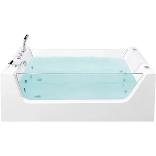 Beliani Beliani, Whirlpool-Badewanne Weiß