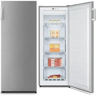 PKM Gefrierschrank NoFrost 155 L Silber freistehend Tür-offen-Alarm - Silber