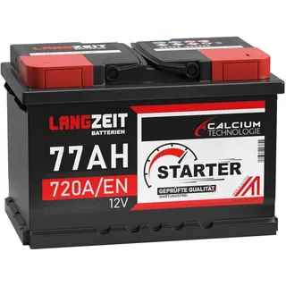 LANGZEIT Batterien Starterbatterie 77Ah 12V