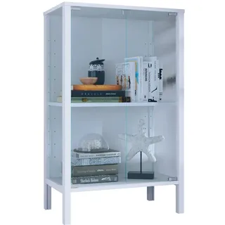 VCM Glasvitrine Jensol 60 x 35 x 80 cm Weiß