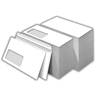 MAILmedia Briefumschläge DIN lang mit Fenster weiß selbstklebend 1.000 St.
