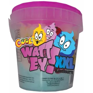 Cool WATT EY! XXL Eimer 50g, viel Zuckerwatte 1000ml, 3 Sorten je Eimer, Zuckerwatte wie auf dem Jahrmarkt, Süß extra groß