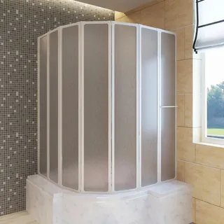 vidaXL Duschwand Duschabtrennung 140 x 168 cm 7 Faltwände