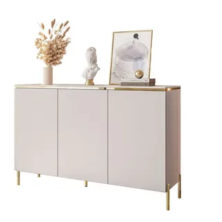 Lookway Kommode AURORA II Kaschmir Hängende Anrichte mit Dreitürige oder auf Beinen beige