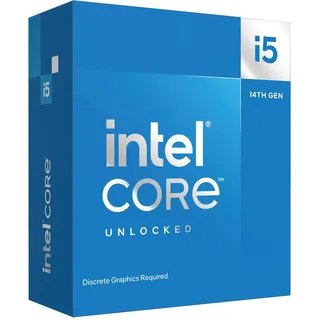 Intel Core i5-14600KF CPU 3,5 GHz 6+8 Kerne 24MB Cache Sockel 1700 Boxed o. Lüfter