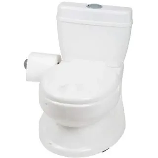 BabyGO Potty für Kleinkinder - Töpfchen für Kinder - Realistische Kindertoilette mit Spühlgeräusch - ideal als erste Toilette für Ihr Kleinkind 9007 weiß 1 Stück (1er Pack)