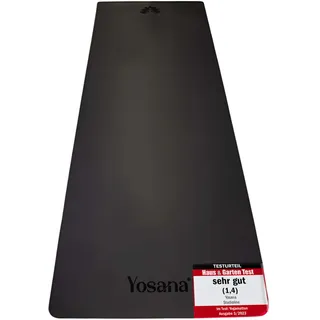Yosana Yogamatte aus Naturkautschuk | extrem rutschfest | ULTRA GRIP Oberfläche aus ECO PU | extra breit 68cm | inklusive Tragegurt | Yoga matte 183x68cm | 4mm dünn