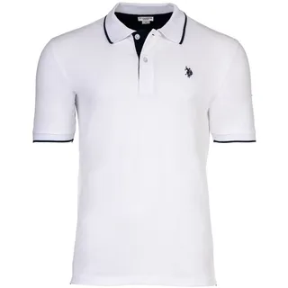 U.S. Polo Assn. Poloshirt Herren Bequem sitzend Weiß XL