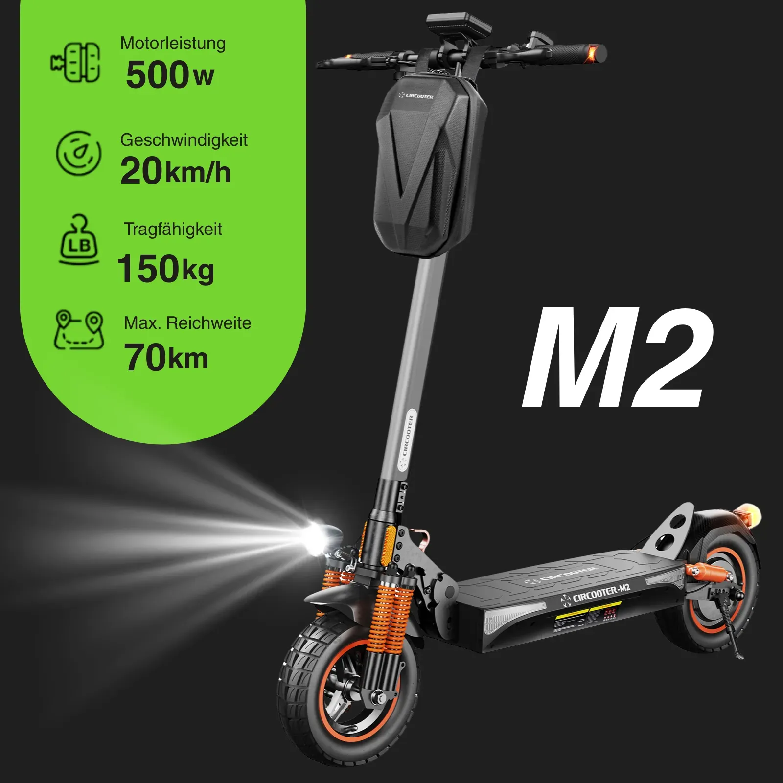 isinwheel T4 500W 70KM Offroad E-Scooter Mit Straßenzulassung (ABE,eKFV)