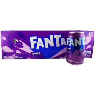 12 Fanta USA Grape Weintraube 0,355l Inkl. Pfand MHD 26.01.26