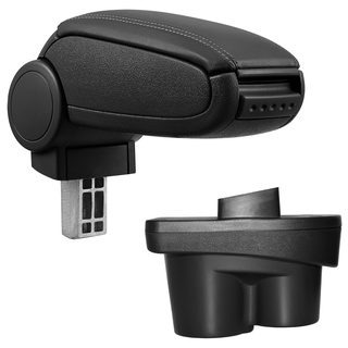 pro.tec Mittelarmlehne Opel Corsa e mit Staufach Kunstleder schwarz
