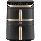 COSORI CAF-DC123S-DDER Turbo Tower Pro Smart Heißluftfritteuse 2630 Watt Dunkelgrau/Gold