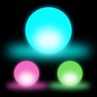 Relaxdays Kugel Weiß 3 St.