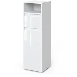 Vicco Midischrank Majest Weiß Hochglanz modern 30x96 cm
