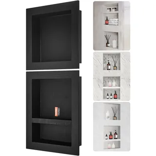 Vevor Wandnische 10x40,64x101,6cm Duschnische Nische Befliesbar Dreilagig Wasserdicht Nischeneinbau Rückwandmaterial (XPS, Holz, Zement) Geeignet für Badezimmer Schlafzimmer Arbeitszimmer